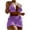 Purple, variant on VerPetridure Bikini Sets for Women Push Up Women's New Bikini Three Piece Swimsuit Solid Split Swimsuit Set