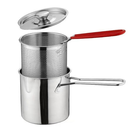 

wnpxqnt Deep Fryer Frying Pot with Basket 304 Stainless Steel Y2 Lot Sturdy New H1 9CN2