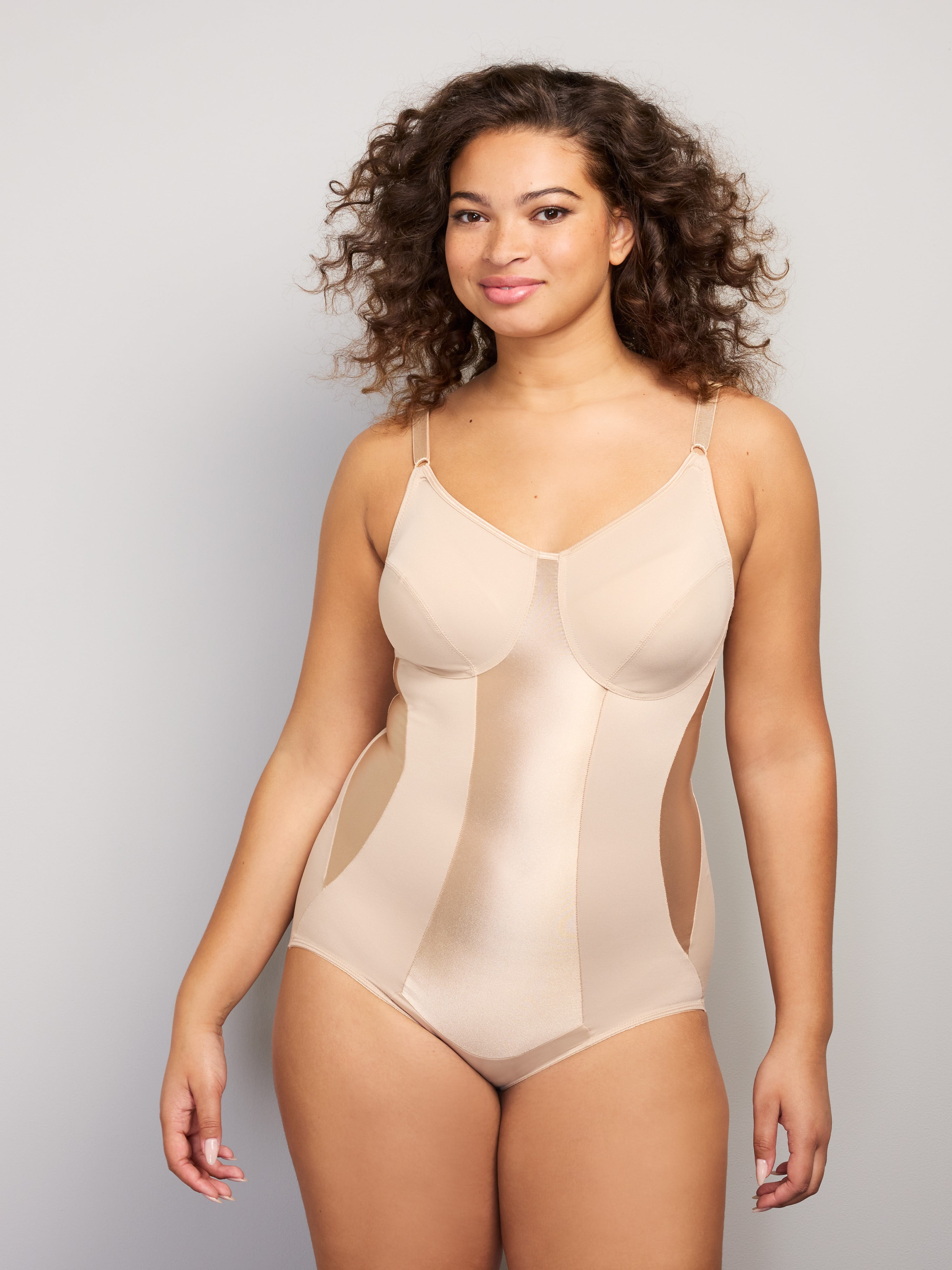 Cupid Women's Extra Firm Control Wire-Free Bodysuit Shapewear