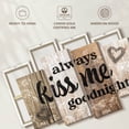 thumbnail image 6 of Elephant Stock Kiss Me Goodnight Typography Wall Sign Wall Art - Horizontal Multi Panel Canvas - Living Room Wall Decor - Wall Signs Multi Panel - Black And Beige Decor - 84" x 54", 6 of 8