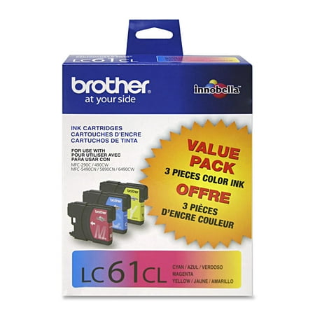 Brother Genuine Standard Yield Color Ink Cartridges, LC613PKS, Replacement 3 Pack of Color Ink, Includes 1 Cartridge Each of Cyan, Magenta & Yellow, Page Yield Up To 325 Pages/Cartridge,