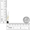 thumbnail image 2 of Gem Stone King Keren Hanan 925 Silver and 10K Yellow Gold Black Onyx and White Lab Grown Diamond Infinity Pendant Necklace (1.68 Ct Oval 8X6MM, Gemstone Birthstone, with 18 inch Chain), 2 of 3