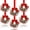 6pc/set, variant on 6 Pcs 6" Christmas Wreath Mini Cabinet Wreaths for Kitchen with Ribbon Bows Red Berry Small Window Wreaths for Window Door Farmhouse Wreath Christmas Party Decorations