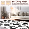 thumbnail image 2 of ODIKA 8' Machine Washable Non-Slip Area Rug, Artistic Monochrome with Freeform Spotted and Fluid Motifs High Traffic Rug, Black, 308572, 2 of 5