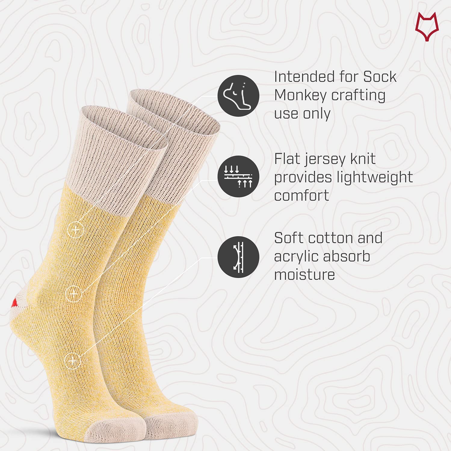 Red Heel Knee High Monkey Socks, 1 Pair