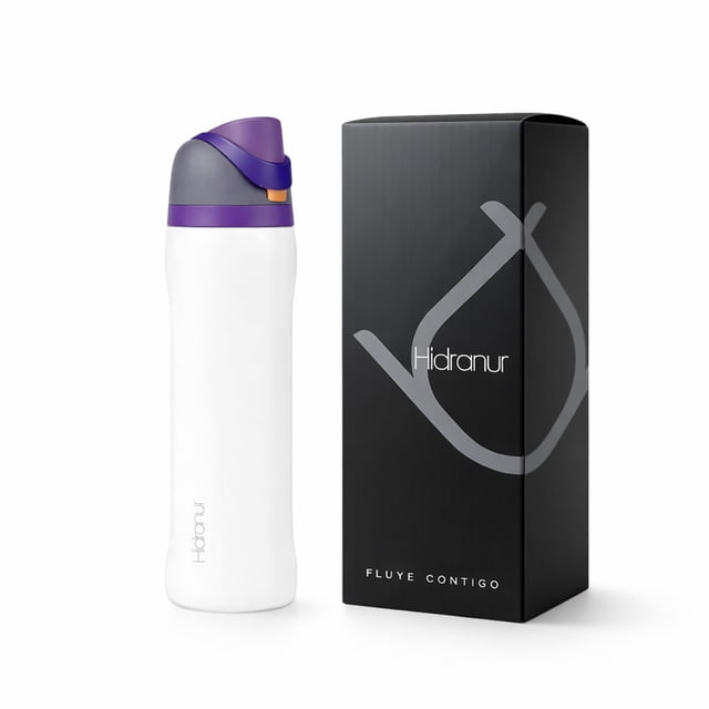 Termo Hidranur 24 Oz, Tapa Hermética Antifugas, Morado