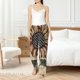 thumbnail image 4 of Fotbe USA Sunflower Flag Pantalones de Pijama para Mujer, Pantalones de Dormir, Pantalones Pj con Cordón y Bolsillos-XX-Large, 4 of 6