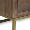 thumbnail image 6 of Vintage Farmhouse Nightstand - Antique Rustic Style with 3 Drawers, Solid Mango Wood & Gold Trim, Easy Assembly, 6 of 7