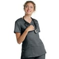 thumbnail image 1 of Landau ProFlex Tailored Fit Stretch 3-Pocket Mock Wrap Scrub Top for Women 4161, 1 of 1