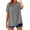 Dark Gray, variant on Tittly Womens Linen Shirt Women'S Gauze Tops Linen Blouses for Women Women's Retro Round Neck Button Cotton Linen Loose Casual Shirt Top T Shirt Beach Casual Beige