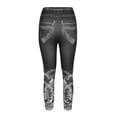 thumbnail image 5 of Olyvenn Women's Oversized Sexy Temperament Printed Sports Active Leggings Paired With Hip Lifting Yoga Capris Comfy Holiday Female Dressy Fashion Black 6, 5 of 5