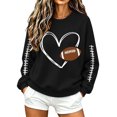 thumbnail image 4 of Oversized Sweatshirts for Women Lightweight Casual Pullover Crew Neck Tops Fashion Cute Print Long Sleeve Sweatshirt, 4 of 6