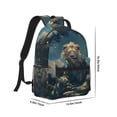 thumbnail image 2 of Salouo Starry Sky Meditating Lion Print Laptop Backpack 16.5'' Daypack Carry On Backpack for Men Women Outdoor Bag Laptop Sleeve and Dual for Weekender/Business/Hiking-One Size, 2 of 6