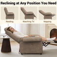 thumbnail image 5 of UHOMEPRO 2Pcs Small Electric Recliner Chair, Compact Recliner for Small Spaces with Wider Seat, Remote Control, Adjustable Backrest and Footrest, 350 lbs Capacity, Brown, 5 of 11