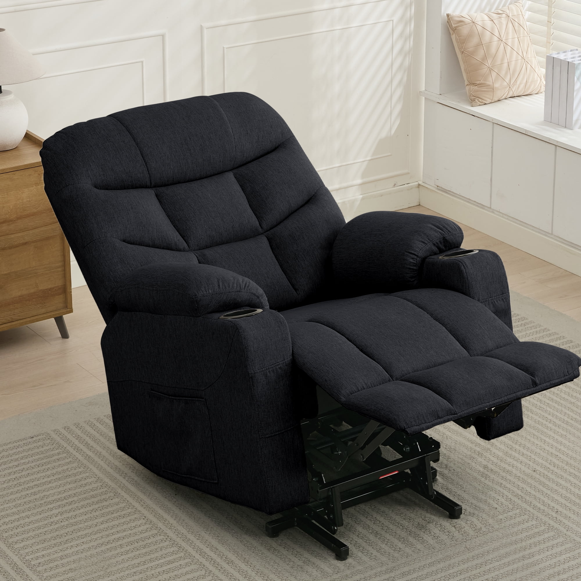 Korser Power Lift Recliner Chair for Elderly with Massage for Living Room,Black