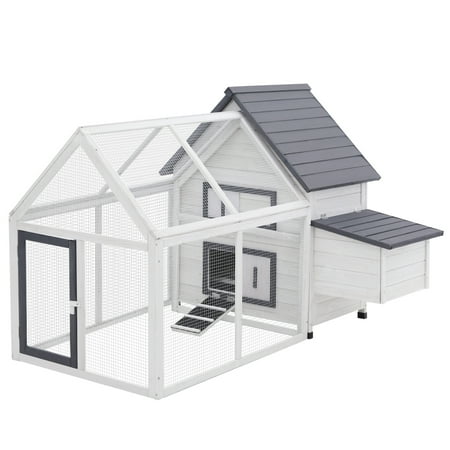 UPC: 0842525131223 | PawHut 65  Chicken Coop Wooden with Detachable Run for Backyard