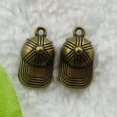 thumbnail image 3 of HOOUN 232 pcs bronze plated peaked cap charms 19x10mm B188, 3 of 4