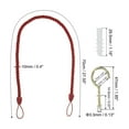 thumbnail image 2 of Unique Bargains Curtain Tiebacks Ropes, 6 Pack Braided Curtain Tie Backs with Screw Hooks & Bolts, Red, 2 of 7