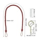 thumbnail image 2 of Cuerdas para cortinas Uxcell, paquete de 6, cuerdas trenzadas para cortinas con ganchos de tornillo y pernos, rojo, 2 of 7