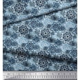 thumbnail image 3 of Soimoi Polyester Crepe Fabric Floral Mandala Decor Fabric Printed Yard 42 Inch Wide, 3 of 3