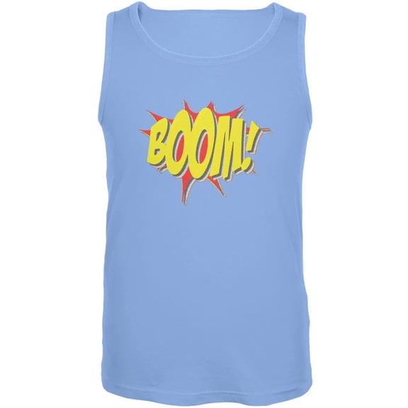 BOOM Comic Book Super Hero Carolina Blue Adult Tank Top - Small