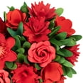thumbnail image 3 of Northlight Mixed Floral with Wooden Flowers Artificial Valentine's Day Heart Wreath - 12.25", 3 of 5