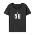 thumbnail image 1 of Camiseta para Mujer Traje de Verano Camisa de Cuello Redondo Suave para Mujer para Compras de Viaje M, 1 of 7