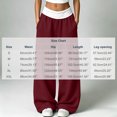 thumbnail image 3 of hotojiny Womens Wide Legs Sweatpants Fashion Colorblock Pants with Pockets Elastic Waist Baggy Pants Streetwear(Wine,X-Large), 3 of 8