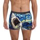 thumbnail image 1 of Balery Vintage Starry Sky Shark Calzoncillos bóxer para hombre, ropa interior de algodón suave y transpirable con cinturilla de nailon-X-Large, 1 of 5