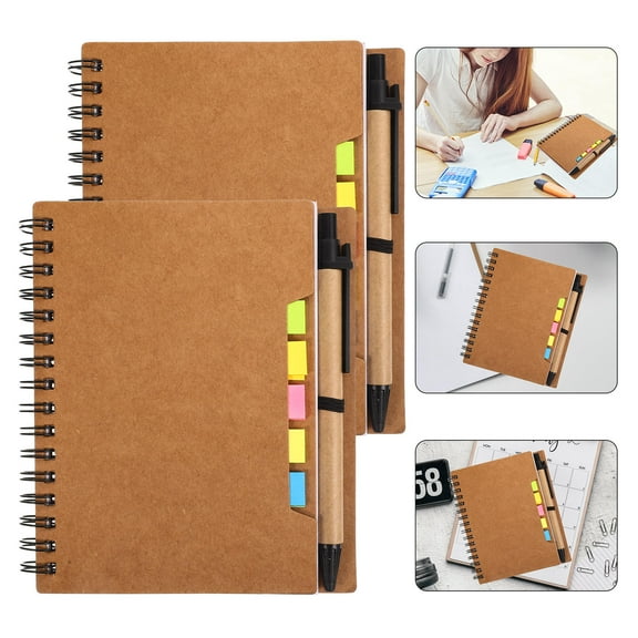 MLINS 2 Pcs Notepad for Office Recorders Meeting Black Spiral Notebook