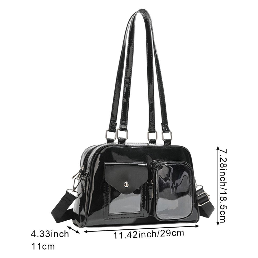 Hzzsbu Kawaii Crossbody Bags Large Capacity Ita Messenger Bag Cute Transparent Crossbody Bag Versatile Uniform Bag for Women