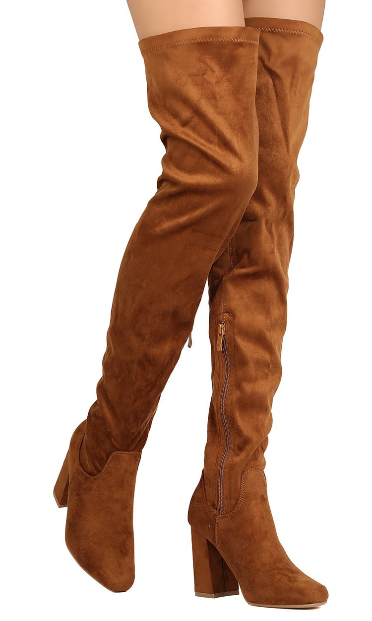 Details about   New Nature Breeze Olympia-20 Women Faux Suede Thigh High Riding Boot 