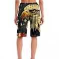thumbnail image 4 of LVHAOGJOB Womens Shorts Plus Size Athletic High Waist with Pockets Workout Drawstring Running Short Pants for Ladies Print, 4 of 4