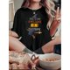 thumbnail image 1 of 1pc Women'S Casual Crew Neck T-Shirt with Witch and Broom Print - Cotton Knit Fabric, Medium Stretch, all-Season Comfort, Fashionable Short Sleeve Top for Casual Wear, for Halloween, 1 of 6