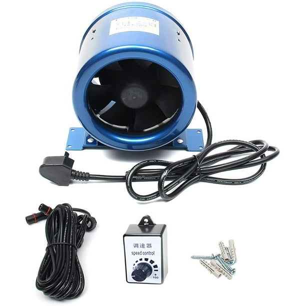 Inline Duct Fan, Adjustable Speed Control Exhaust Fan for Ventilation