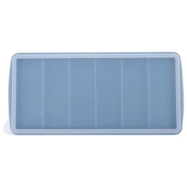 1pc 6 Grids Silicone Hielo Cubo Maker Cubo de hielo Molde Cubo de hielo Caja de almacenamiento de alimentos