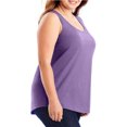 thumbnail image 3 of Women's Plus Size Tank Top Cotton Blend Sleeveless Crew Neck T-Shirts Tops Casual Tees Tunics Shirts, 3 of 5