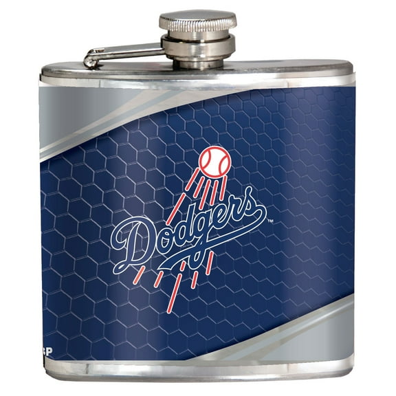 MLB Los Angeles Dodgers 6oz. Hip Flask, Stainless Steel, Team Colors