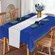 thumbnail image 4 of Juego de mantel y camino de mesa, paquete de 16, azul y plateado para fiestas, 4 of 7