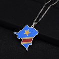 thumbnail image 2 of Joyas de collar de acero inoxidable, colgante de mapa de la República Democrática Africana del Congo, accesorios de moda para hombres y mujeres, el mejor regalo para la familia o el viernes Feliz Sencillez, 2 of 3