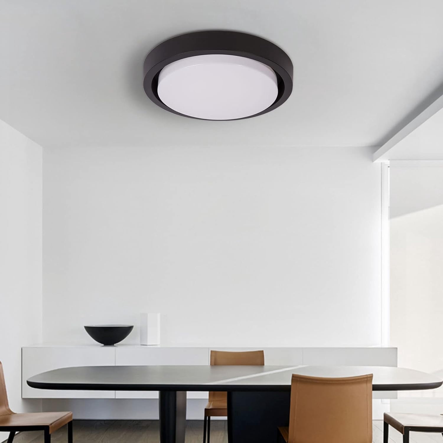 Modern LED Ceiling Light, 12.5"/32cm Dia, Round Flush Mount Ceiling Light Fixtures Flush Mount Ceiling Light for Bedroom, Kitchen, Hallway, Laundry Room, Bathroom, White
