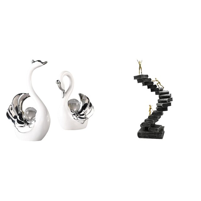 Figuras de cisne, estatuas de pensadores, figuras abstractas de resina, artesanía para decoración de sala de estar, centro de mesa, estantería, objeto