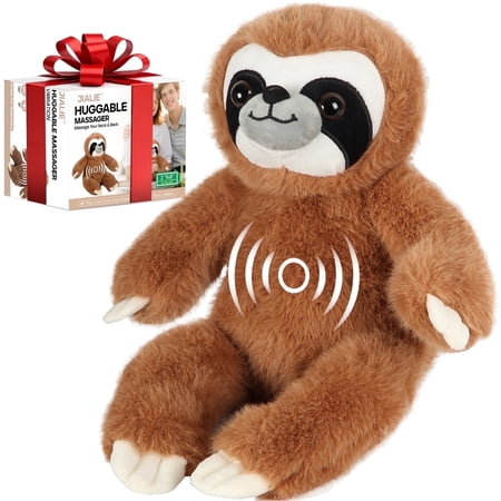Sloth Huggable Massager with Vibration, Vibrating Massager for Neck Back, Relaxing, Animal Electric Massager, Valentine's Day Gift for Women & Men & Children