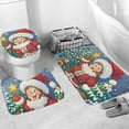 thumbnail image 6 of Hometravel Christmas Floor Mat Set, 3-Piece Bathroom Toilet Mats with Anti-Slip Backing, Washable Holiday Theme Mats for Bathroom Decor, Seasonal Home Accessory, 6 of 6