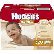 HUGGIES Soft Skin Shea Butter Thick 'n' Clean Wipes, 320 count