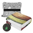 thumbnail image 2 of Avocado Mascot Travel Blanket Pillow Compact Foldable Airplane Throw Blanket with Trolley Sleeve for Travel Camping, 2 of 8