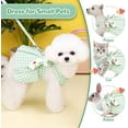 thumbnail image 4 of Plaid Dog Dress Harness Leash Set for Small Medium Dog Cats Girl Green Summer Pet Clothes Bowknot Puppy Princess Dresses Holiday Party Costume Outfits Chihuahua Yorkie Clothing, 4 of 7