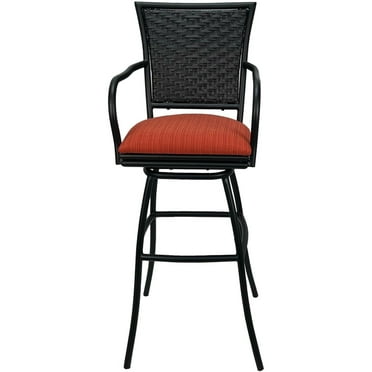 Tobias Designs Inc Patio Outdoor Extra Tall Spectator Bar Stool 35" Erin Terracotta Black - 35" Tall