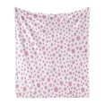thumbnail image 1 of Pearls Soft Flannel Fleece Blanket, Pattern with Large Small Baby Pink Color Pearls Precious Stones Nursery Bridal Print, Cozy Plush for Indoor and Outdoor Use, 60" x 80", Pink White, by Ambesonne, 1 of 6