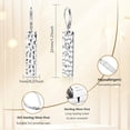 thumbnail image 2 of SUETOR Hammered Square Bar Long Drop Dangle Earrings for Women, Silver Plated with 14K Gold Finish and French Leverback Closure, Trendy Jewelry Gift for Her, 2 of 6